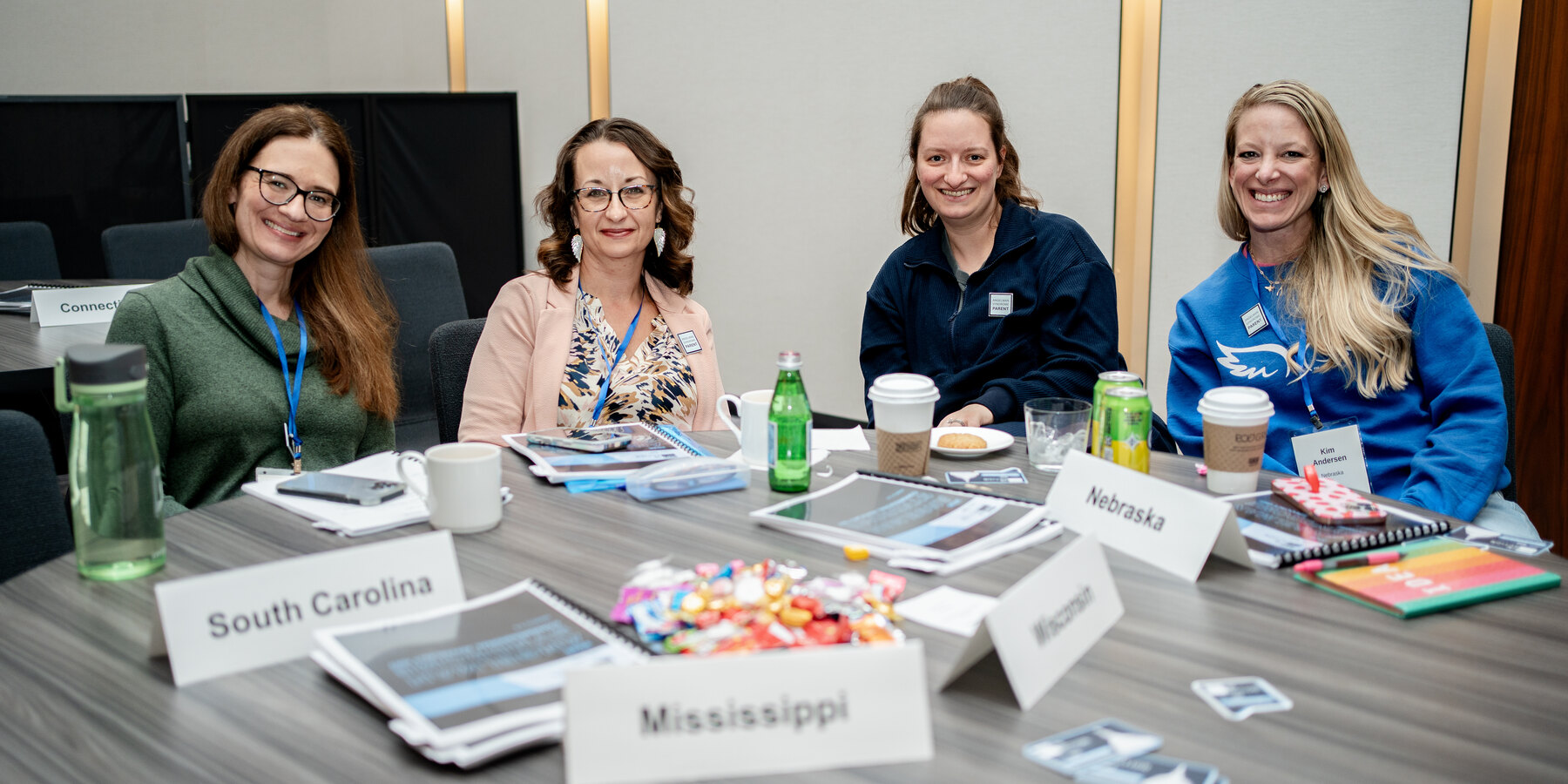 Advocates at the state-by-state briefing tables before their congressional meetings